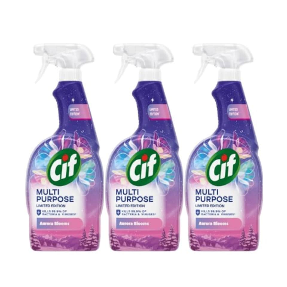 image 1 of Cif Antibacterial Spray Aurora Blooms Winter 750ml | Purple | 3 - Purple | 2250ml | 3