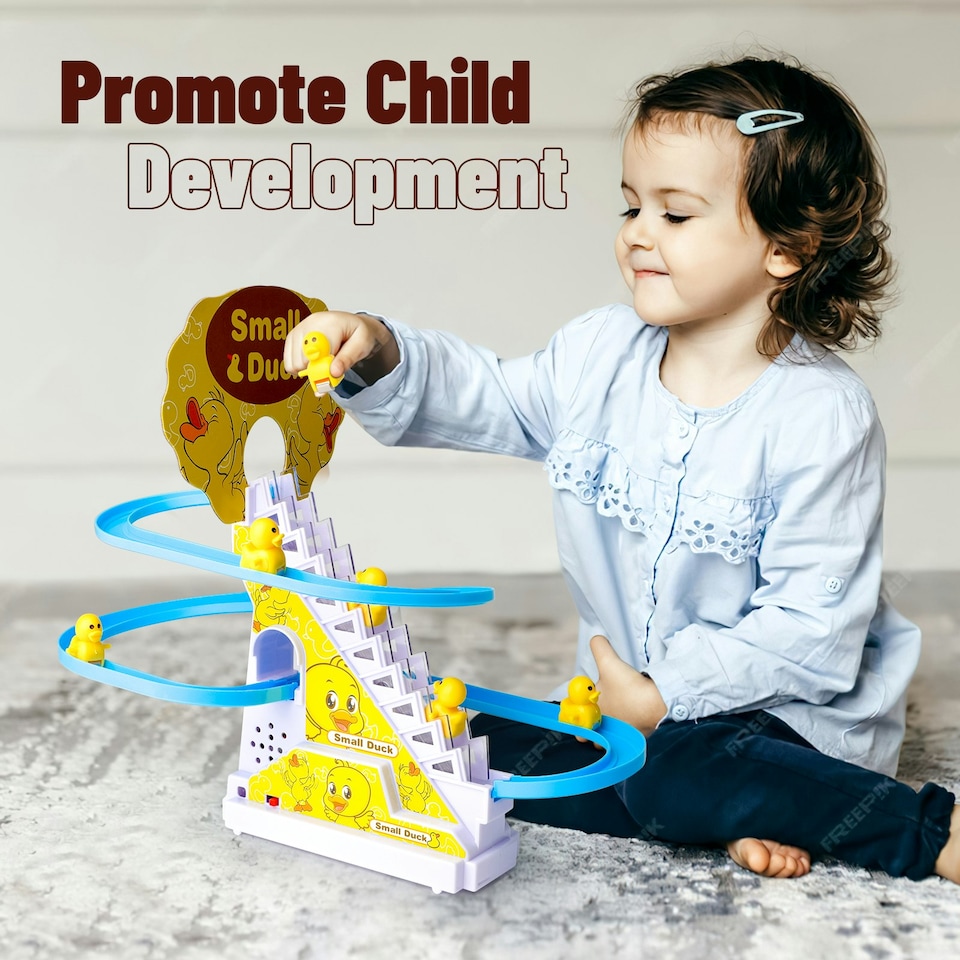 image 1 of Small Duck Stairs and Slide Game Music stair game