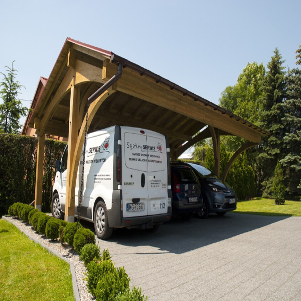 image 1 of Revelatio Triple Carport - Pressure Treated Timber - L740 x W580 x H300 cm | Brown