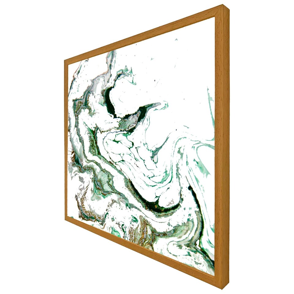 image 1 of Green marble (Picture Frame) White | XL