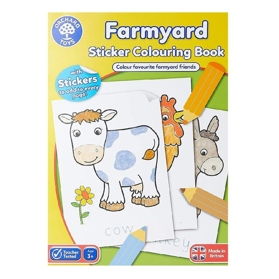 image 1 of Orchard Toys Farmyard Sticker Colouring Book