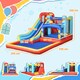 image 5 of Outsunny 4-in-1 Kids Bouncy Castle w Slide, Trampoline, Climbing Wall