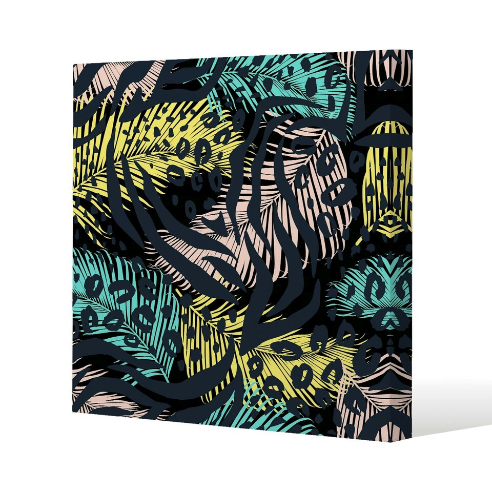 image 1 of Animal & Tropical Print (Canvas Print) 90 x 90 x 4cm