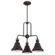 image 2 of Eastvale 3 Light Pendant Bar Chandelier Light Palladian Bronze, E27