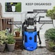image 6 of Outsunny 1800W Power Washer 150 Bar Pressure 6M Hose and Hose Reel, Blue