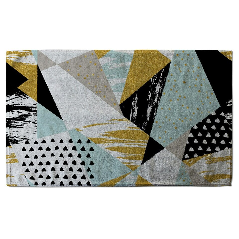 image 1 of Geometric Shapes & Brush Strokes (Kitchen Towel)