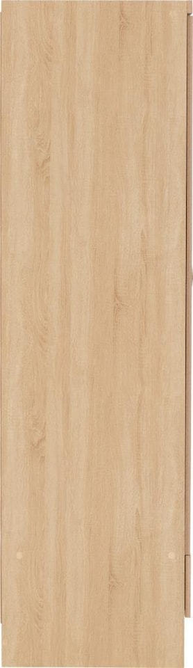 image 1 of Nevada 2 Door 1 Drawer Mirrored Wardrobe | Brown | Sonoma Oak
