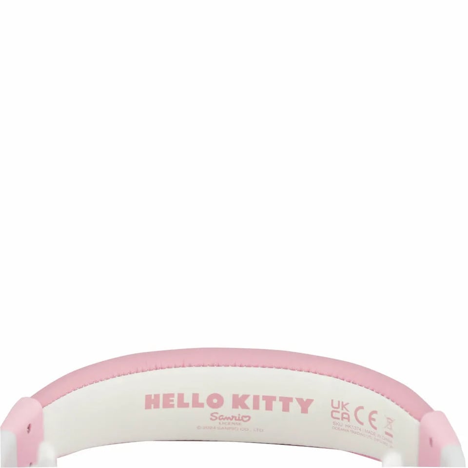 image 1 of Hello Kitty Pink Children's Headphones with Rubber Ears | Pink