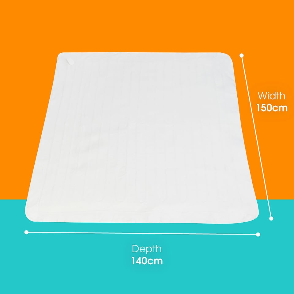 image 1 of Abode AEDB2002 Double Electric Blanket 90W Heated Underblanket White 3 Heats White