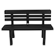 image 2 of 2 Seater Plastic Garden Bench Weather Resistant Waterproof Outdoor Furniture | Black | Anthracite
