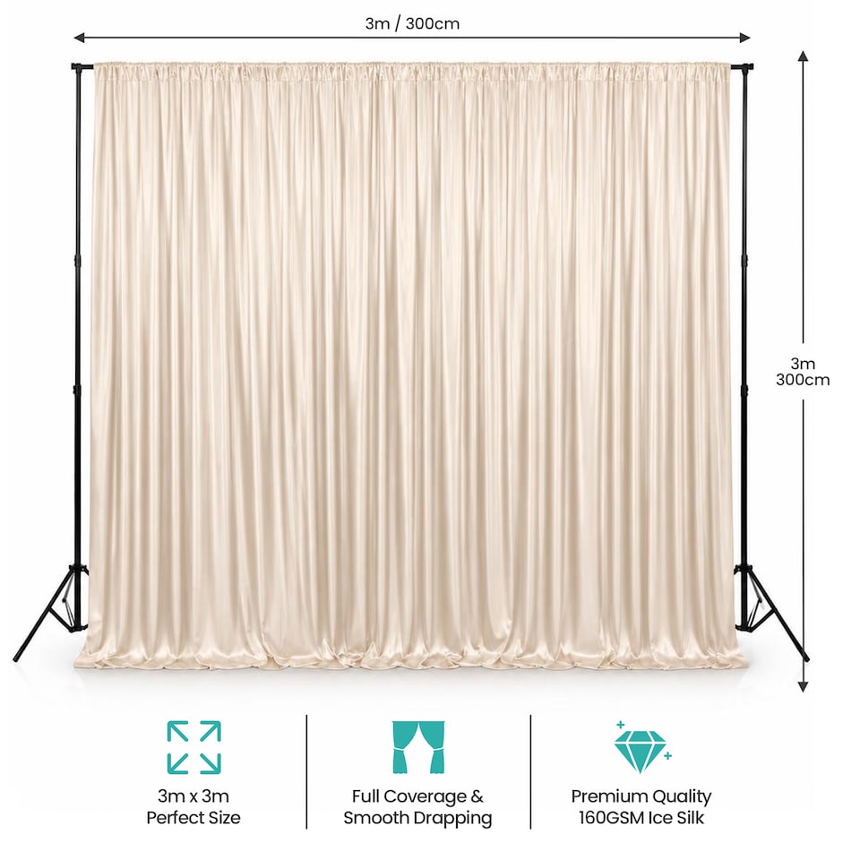 image 1 of 3x3m Spandex Backdrop Photography Background Drapes with Rod Pocket