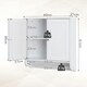 image 4 of COSTWAY Wall-mounted Bathroom Cabinet Storage Medicine Cabinet White