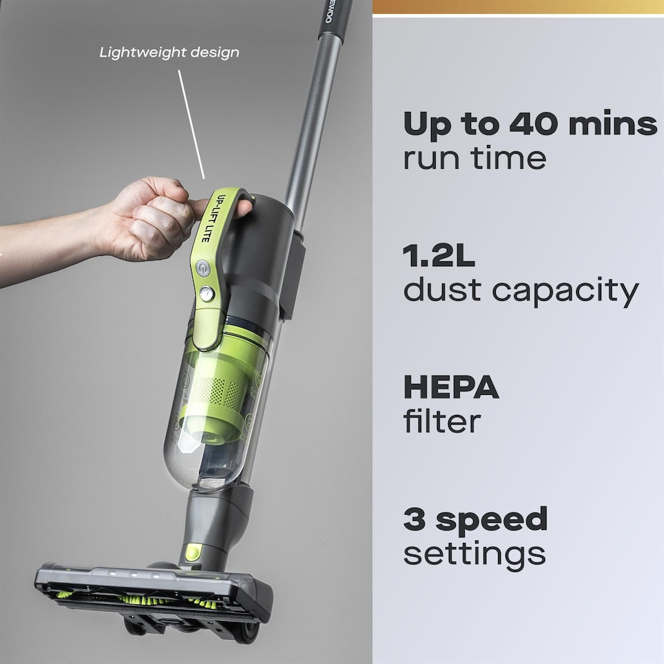 image 1 of Daewoo Tornado Up-Lift Lite 2-in-1 Cordless Vacuum FLR00225 200W 22.2V 40 min