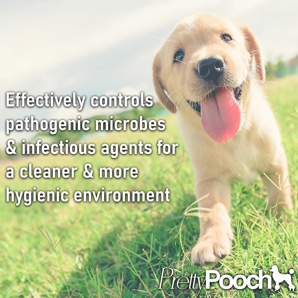 image 1 of Pretty Pooch Multipurpose Disinfectant - Cleaner, Sanitiser, Deodoriser - Concentrated Formula - Peach 5L x4