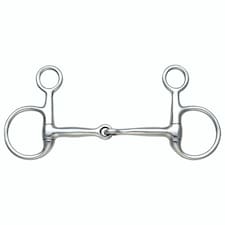 Shires Jointed Horse Hanging Cheek Snaffle Bit - Silver - 5in