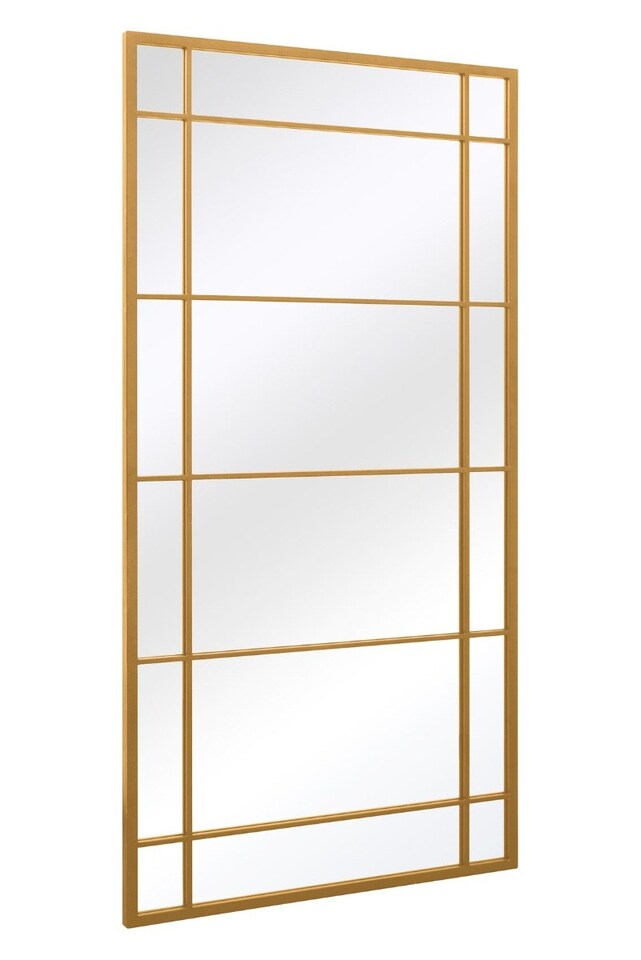 image 1 of The Tabula - New Gold Metal Framed Window Wall or Leaner Mirror 63" X 31" (160CM X 80CM) | Gold