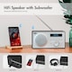 image 4 of Bluetooth Speaker with DAB/DAB+/FM Radio, Dual Alarm Clock, USB MP3 Playback & AUX-In – August MB420B