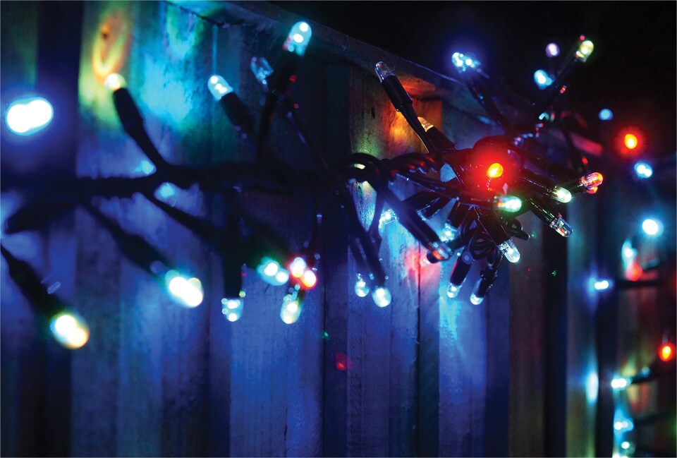 image 1 of Cluster Lights Black Rubber IP65 RGB 50M