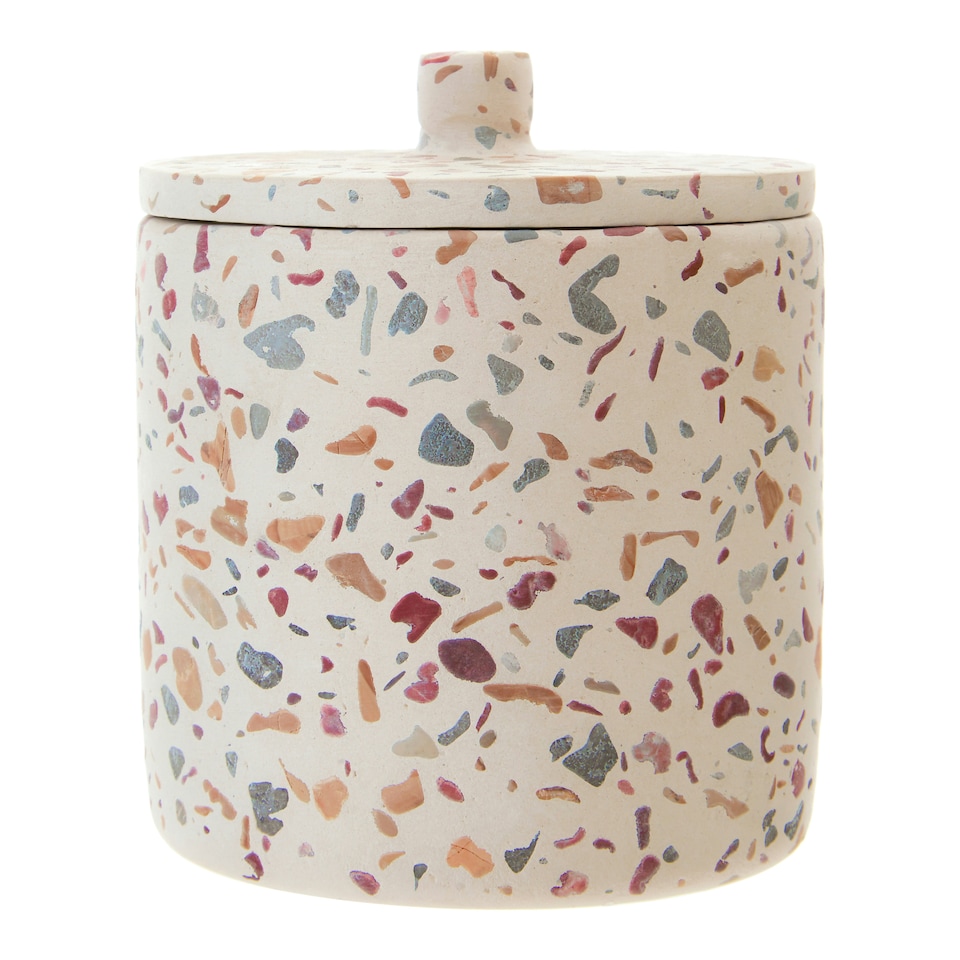 image 1 of Gozo Concrete Terrazzo Cotton Jar
