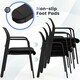 image 9 of COSTWAY Set of 2 Meeting Waiting Room Office Chairs Stackable Black