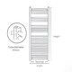 image 2 of 800mm (H) x 500mm (W) - Vertical Black -22mm - Bathroom Towel Rail - (Clifton Rail) -(0.8m x 0.5m)