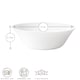 image 3 of Bormioli Rocco White Moon Glass Serving Bowl - 27cm | White | White
