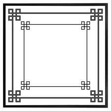 Roman style ornamental frame (Picture Frame) Black | M