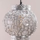 image 3 of ValueLights Bazaar Moroccan Silver Lamp Shade Acrylic Droplets & Bulb | Silver