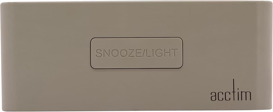 image 1 of Acctim Harley Superbrite Modern Digital Alarm Clock | Grey | Pigeon Grey