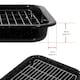 image 7 of SPARES2GO Small Grill Pan, Rack & Detachable Handle for Zanussi Oven Cookers (Non-Stick Vitreous Enamelled)