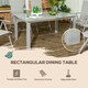 image 8 of Outsunny 7 Piece Garden Dining Set, Outdoor Table and 6 Chair, Aluminium, Black