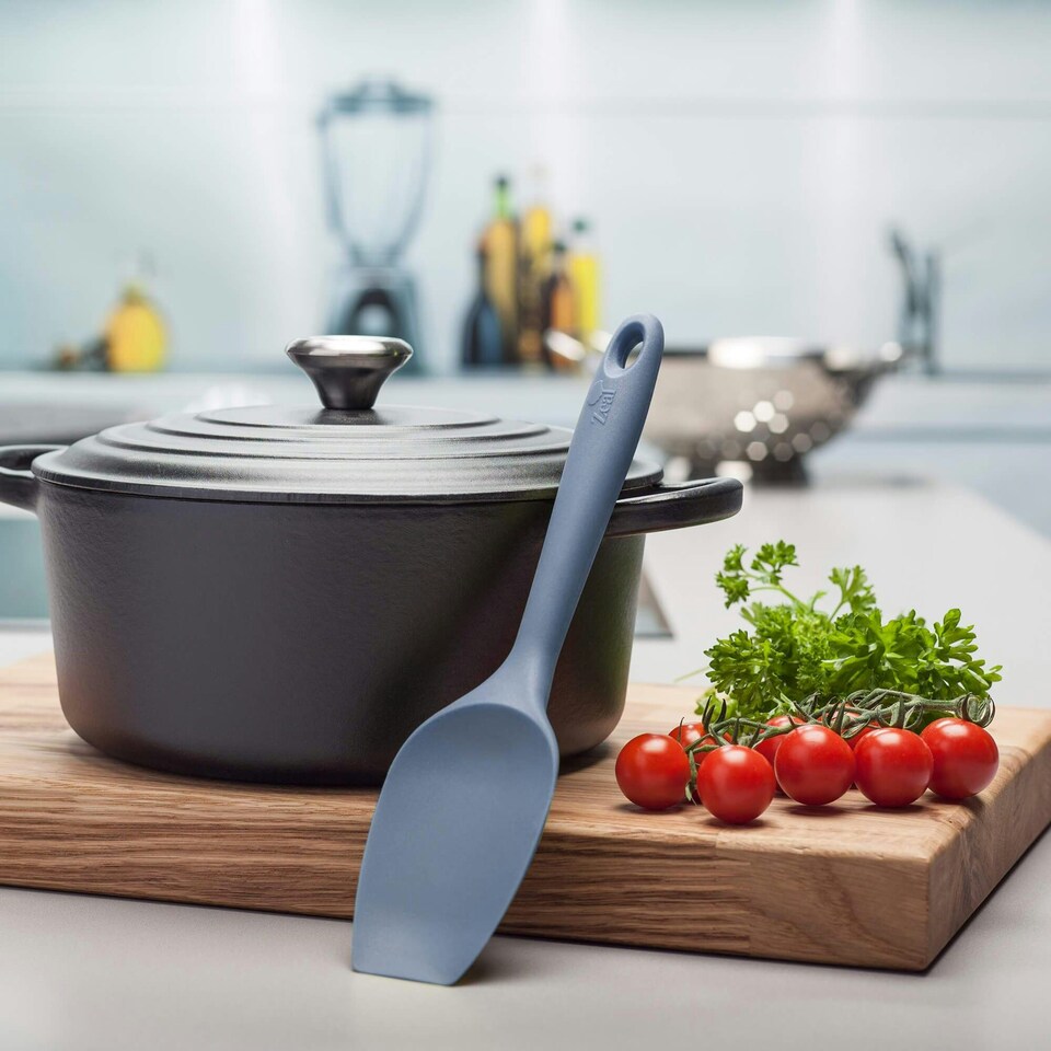 image 1 of Zeal Silicone Spatula Spoon, 26cm, Provence Blue