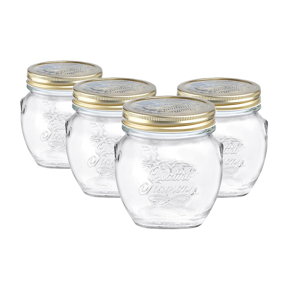 image 1 of Bormioli Rocco Quattro Stagioni Glass Preserving Jars - 500ml - Clear - Pack of 4