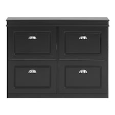 SoBuy FSR79-SCH,4 Flip-Drawer Shoe Rack Cabinet Storage 16 Pairs | Black | Black | 1