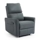 image 1 of Madrid Manual Recliner Air Leather Chair Grey