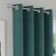 image 2 of Austin Teal Blackout Curtains 66 x 90 inch (168 x 229 cm) 100% Blackout Eyelet Thermal Noise Reducing Curtains for Bedroom and Living Room