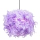 image 3 of Eye-Catching and Modern Small Lilac Feather Decorated Pendant Lighting Shade | Purple | Lilac | 1