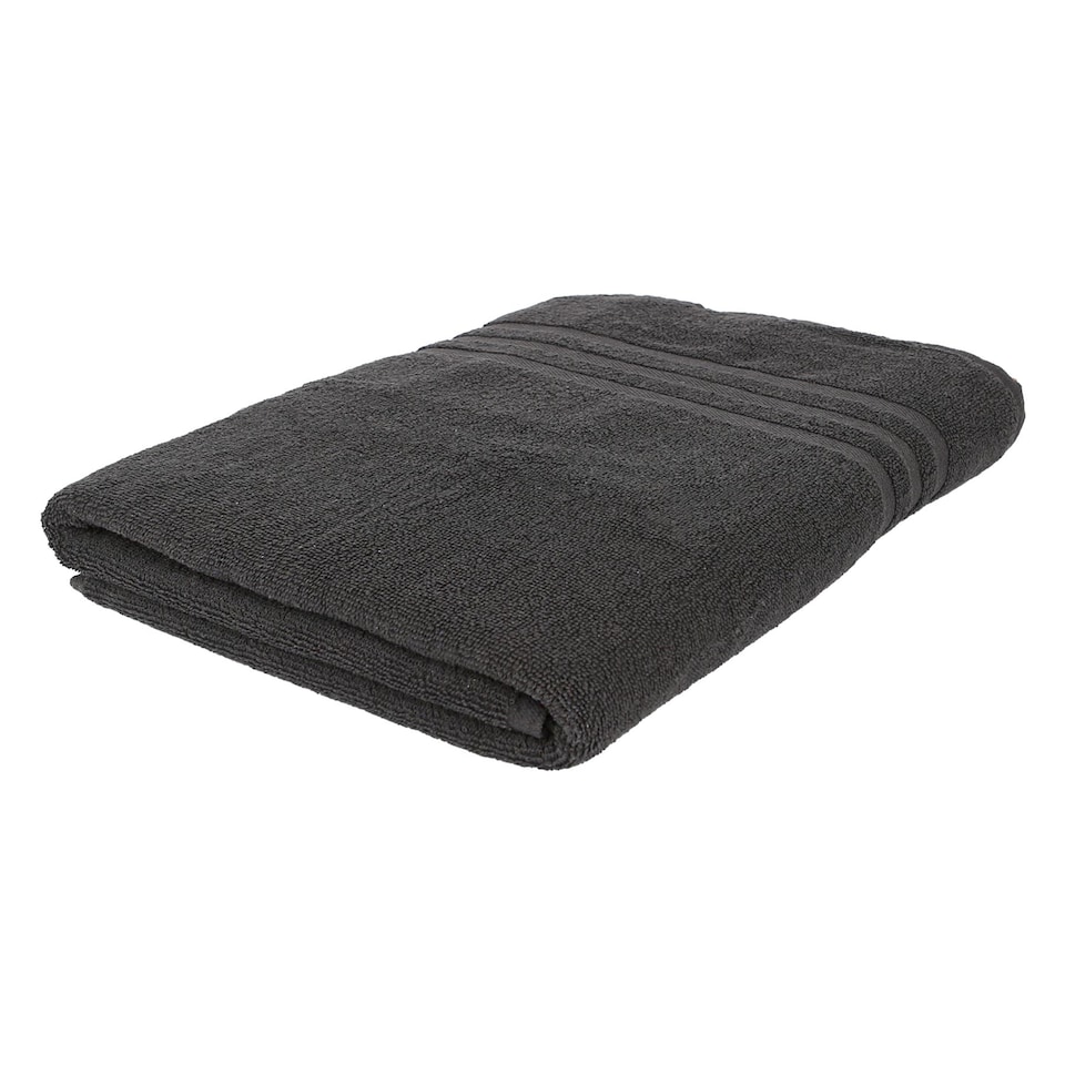 image 1 of Nicola Spring Cotton Bath Sheet - 160cm x 90cm - Charcoal