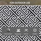 image 4 of Outsunny 182x274cm Reversible Outdoor Rug Portable Plastic Straw RV Camping Mat Black | Black