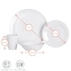 image 3 of Argon Tableware 16 Piece Classic White Dinner Set