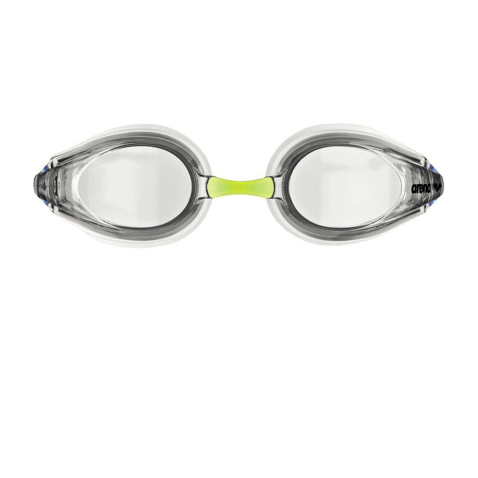 image 1 of Arena Unisex Adult Tracks Clear Swimming Goggles - White/Clear/Blue - One Size