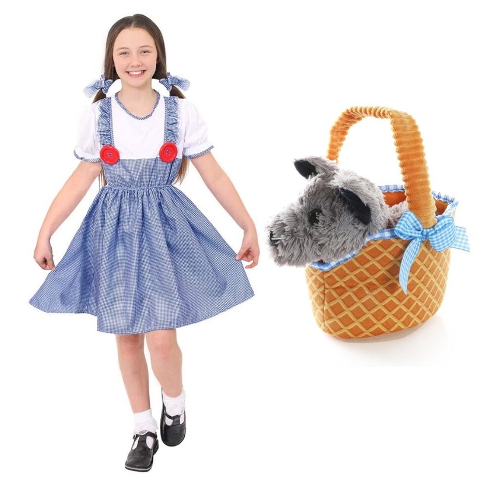 image 1 of Kansas Girl Costume - Soft Basket & Dog Blue | XL