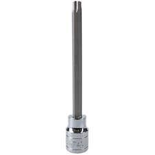 T27 3/8" Drive Extra Long 110mm Tamperproof Tamper Torx Star Security Bit Socket