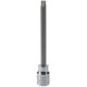 image 1 of T27 3/8" Drive Extra Long 110mm Tamperproof Tamper Torx Star Security Bit Socket