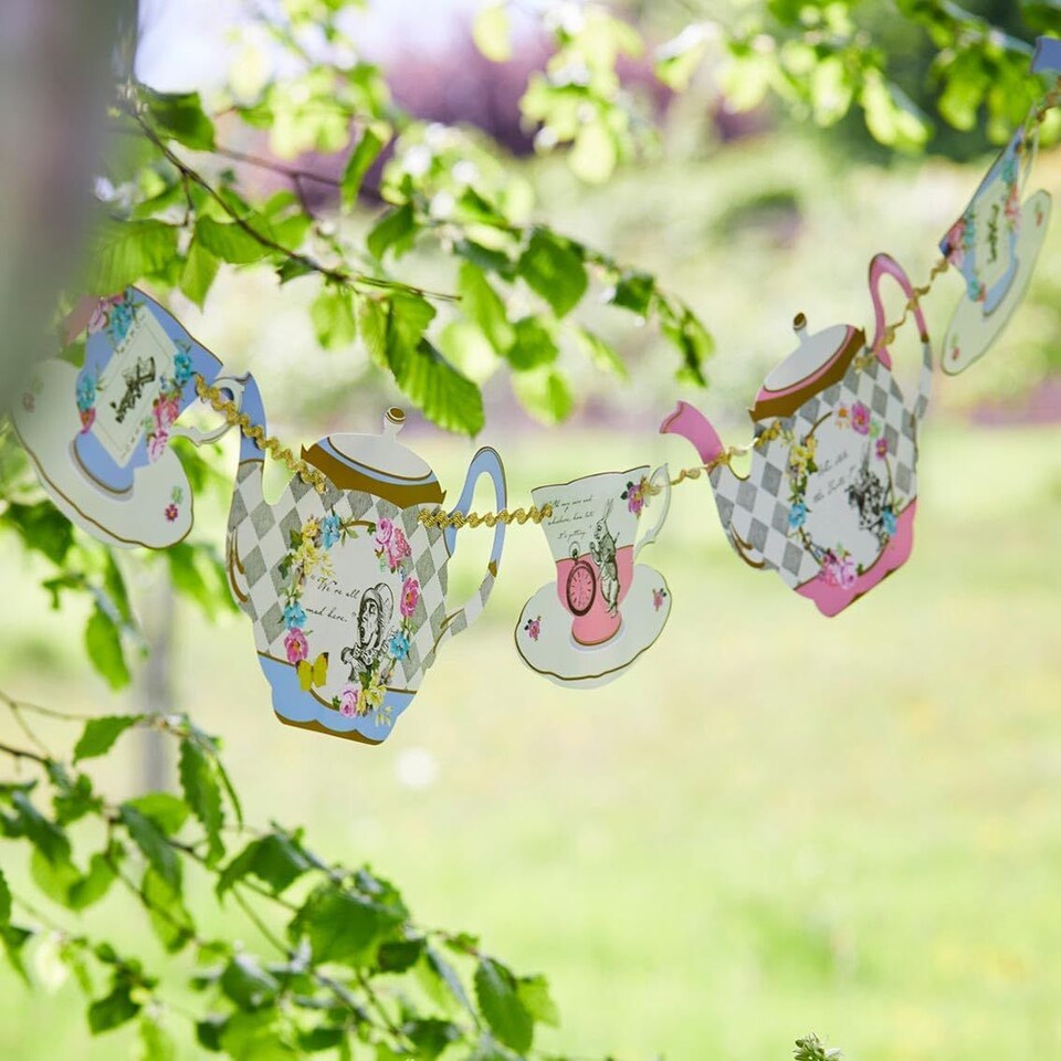 image 1 of Talking Tables Alice Wonderland Tea Party Tableware Set - 16 Pack