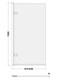 image 7 of Balterley Modern Toughened Safety Glass Square Hinged Fluted Bath Screen | Black | Matt Black | 1