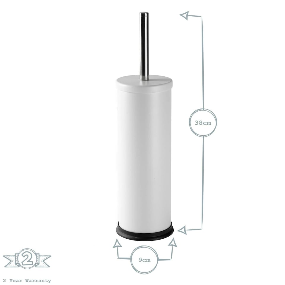 image 1 of Harbour Housewares Round Toilet Brush - Matt Black Black