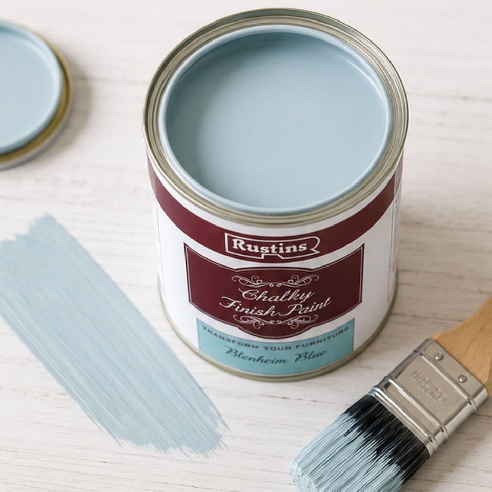 image 1 of Rustins Chalky Finish Paint Blenheim Blue 250ml