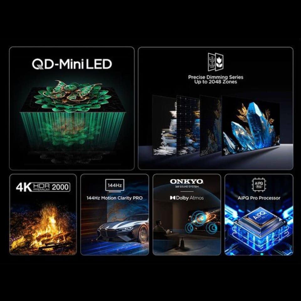 image 1 of TCL 50" Inch C7K QD-Mini LED 4K HDR Smart Google TV - 50C7K