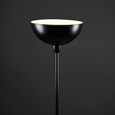 ValueLights Matte Black Uplighter Floor Lamp Bowl Shaped Shade Black